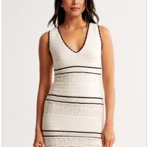 Abercrombie white crochet mini dress